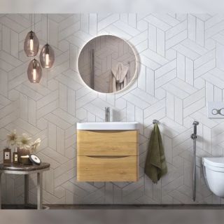 Тумба под раковину подвесная Velvex Clay tp.CLA.9595.60.2Y дуб верона, 60 см